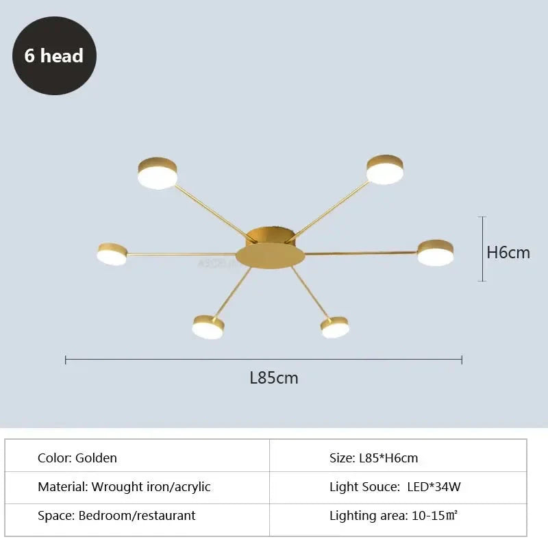 Plafonnier Design : Luminaire Élégant à Bras Multiples IL582473-ILLUMEEN.COM