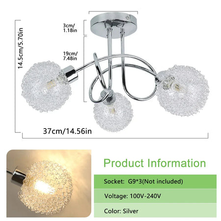 Plafonnier Design : Luminaire Élegant avec 3 Lumières IL527463-ILLUMEEN.COM