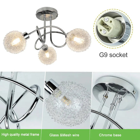 Plafonnier Design : Luminaire Élegant avec 3 Lumières IL527463-ILLUMEEN.COM