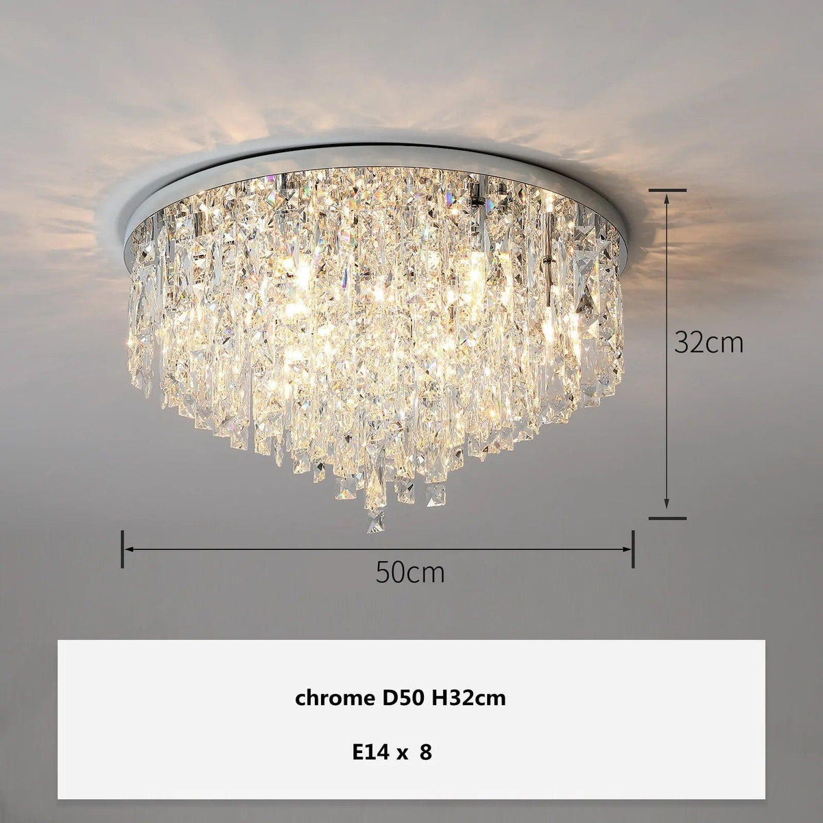Plafonnier Design Luminaire Élégant en Cristaux IL583921-ILLUMEEN.COM