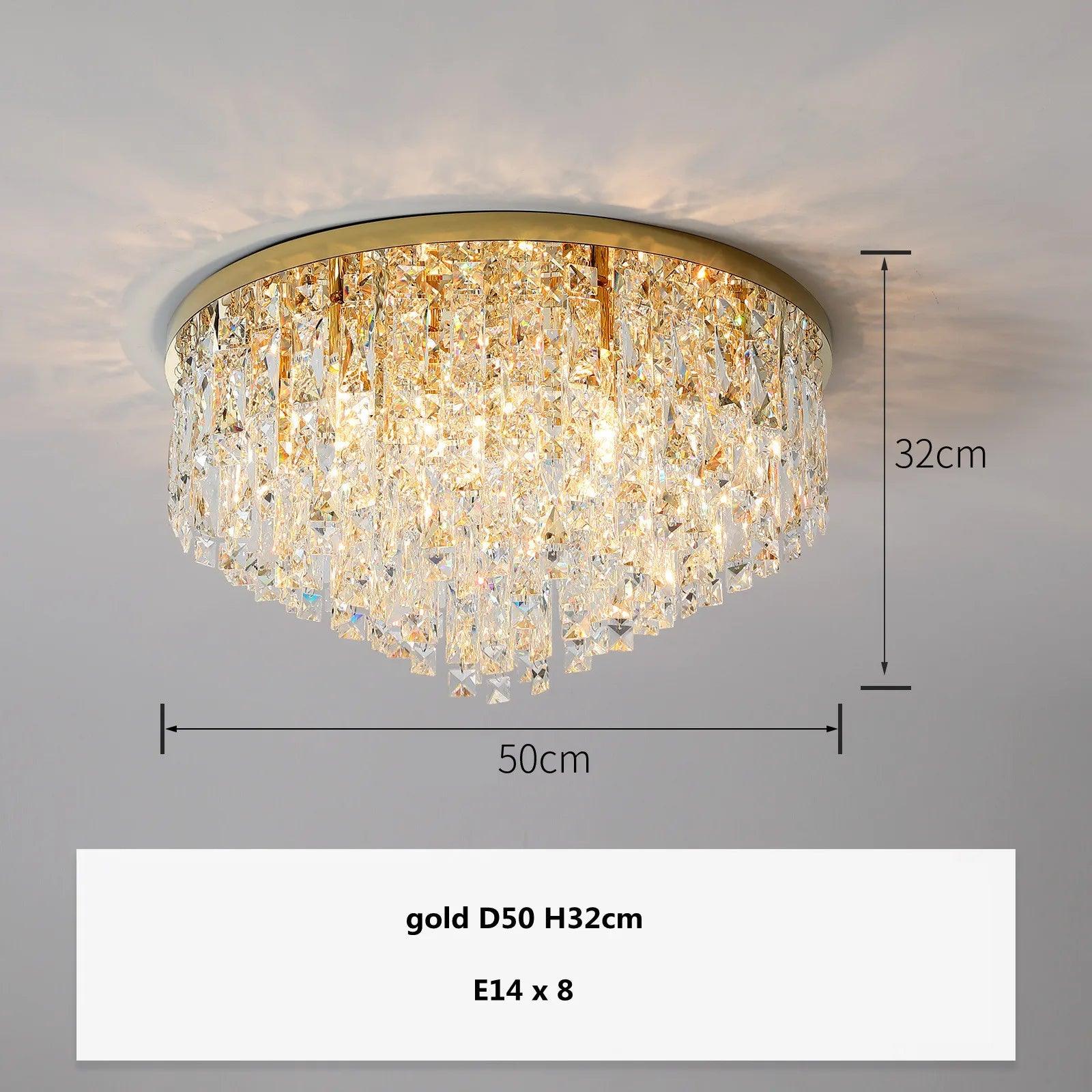 Plafonnier Design Luminaire Élégant en Cristaux IL583921-ILLUMEEN.COM