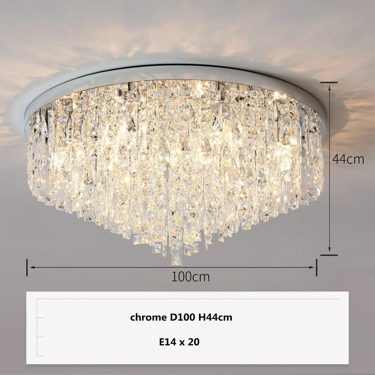 Plafonnier Design Luminaire Élégant en Cristaux IL583921-ILLUMEEN.COM
