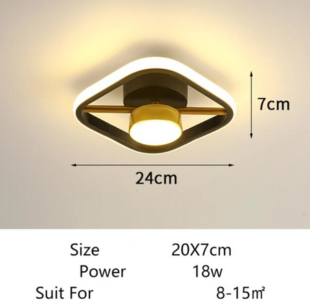 Plafonnier Design : Luminaire Élégant en Forme Carrée IL582934-ILLUMEEN.COM
