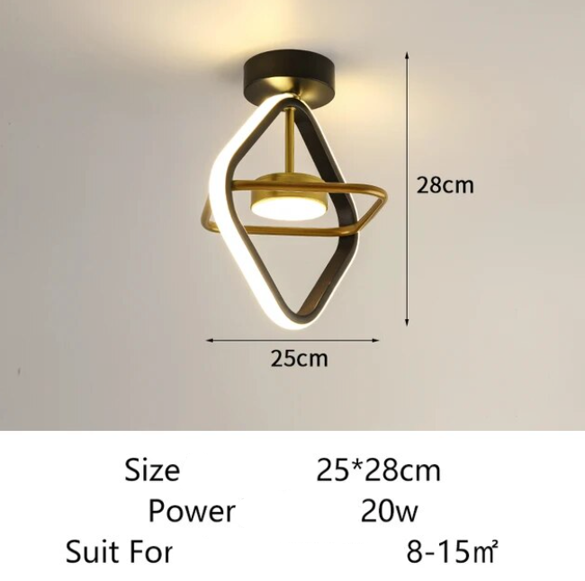 Plafonnier Design : Luminaire Élégant en Forme Carrée IL582934-ILLUMEEN.COM
