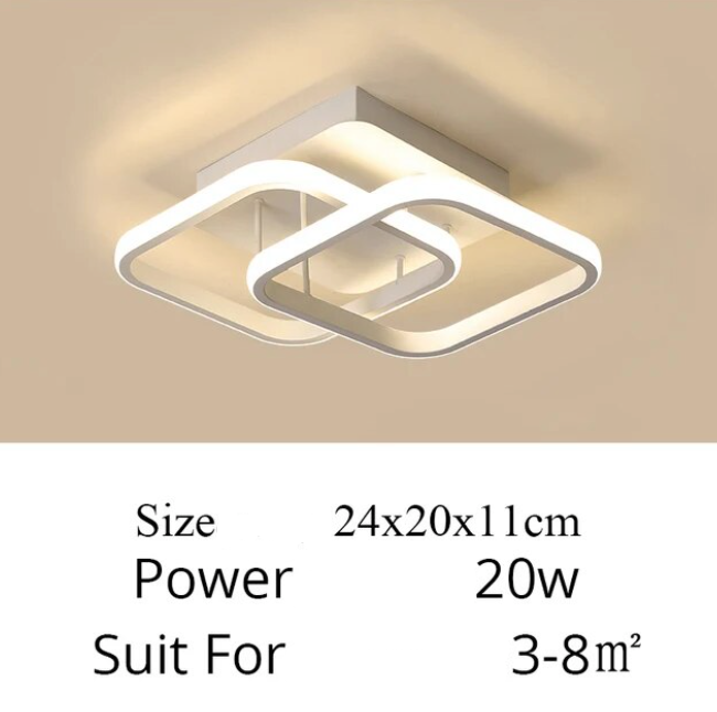Plafonnier Design : Luminaire Élégant en Forme Carrée IL582934-ILLUMEEN.COM