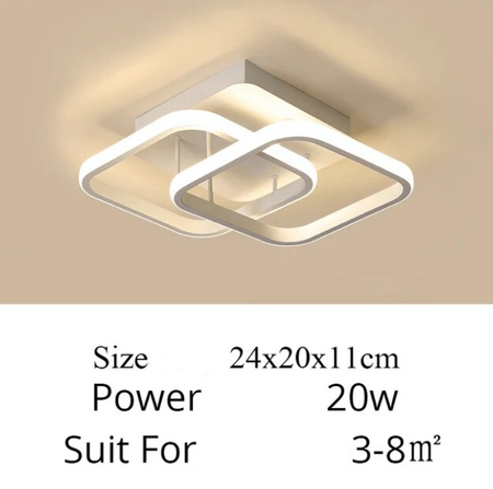 Plafonnier Design : Luminaire Élégant en Forme Carrée IL582934-ILLUMEEN.COM