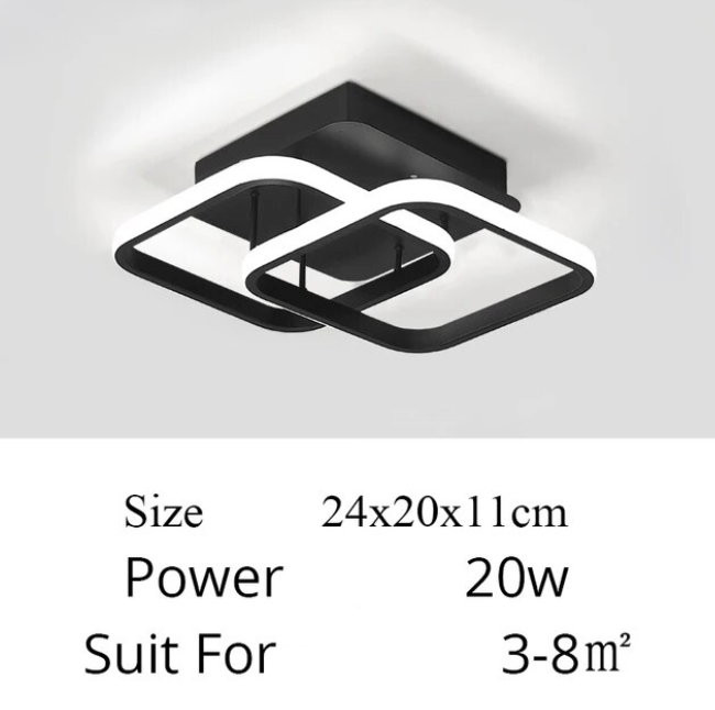 Plafonnier Design : Luminaire Élégant en Forme Carrée IL582934-ILLUMEEN.COM