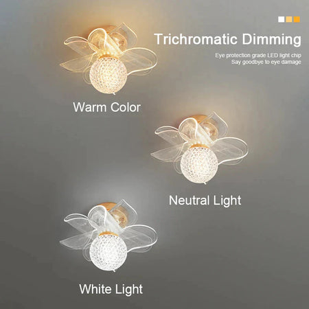 Plafonnier Design : Luminaire en Fleur de Verre et Métal Doré IL852469-ILLUMEEN.COM