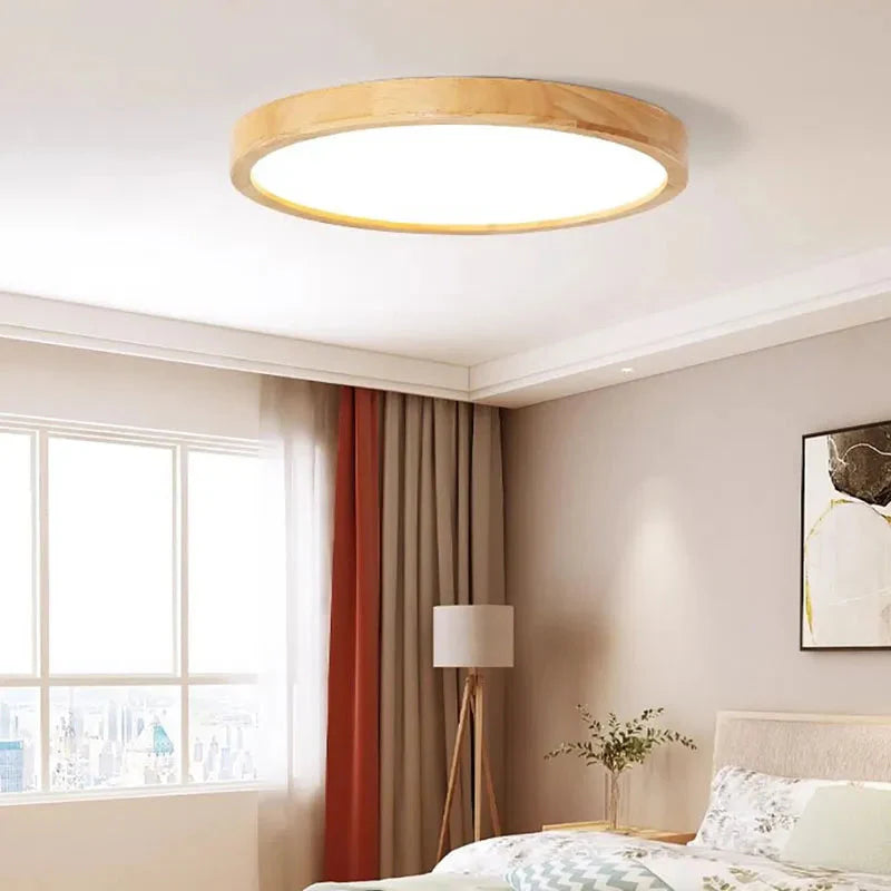 Plafonnier Design Luminaire en Pierre Jaune et Bois IL527864-ILLUMEEN.COM