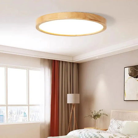 Plafonnier Design Luminaire en Pierre Jaune et Bois IL527864-ILLUMEEN.COM