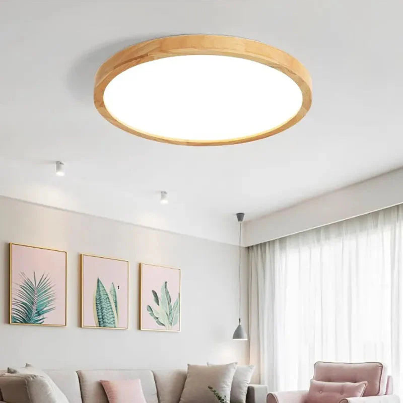 Plafonnier Design Luminaire en Pierre Jaune et Bois IL527864-ILLUMEEN.COM