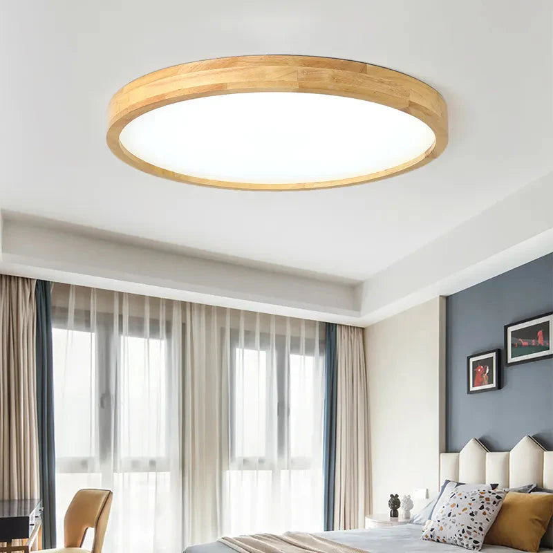 Plafonnier Design Luminaire en Pierre Jaune et Bois IL527864-ILLUMEEN.COM