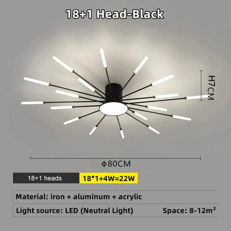 Plafonnier Design Luminaire Étoile Radiante IL583927-ILLUMEEN.COM
