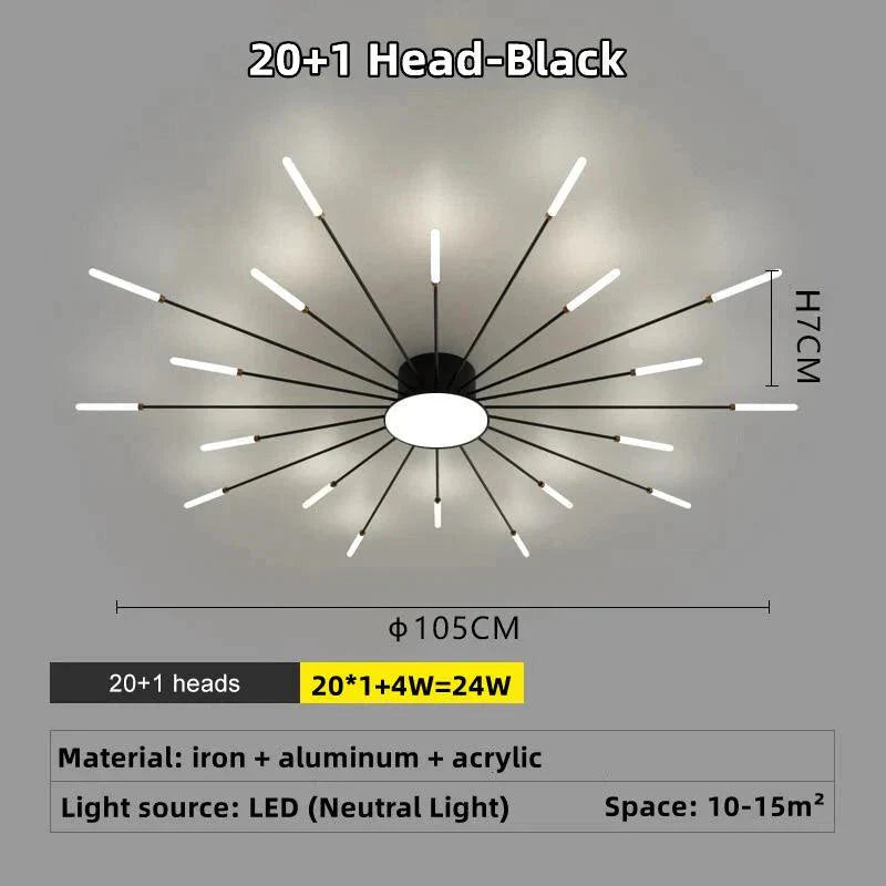 Plafonnier Design Luminaire Étoile Radiante IL583927-ILLUMEEN.COM