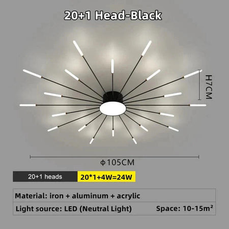 Plafonnier Design Luminaire Étoile Radiante IL583927-ILLUMEEN.COM
