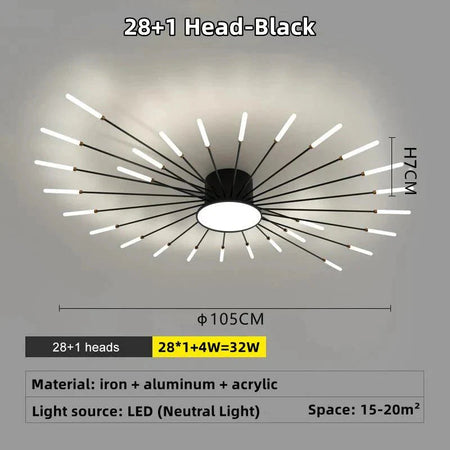 Plafonnier Design Luminaire Étoile Radiante IL583927-ILLUMEEN.COM
