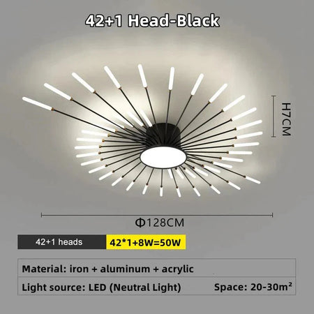 Plafonnier Design Luminaire Étoile Radiante IL583927-ILLUMEEN.COM