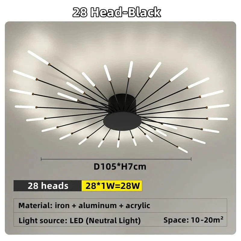 Plafonnier Design Luminaire Étoile Radiante IL583927-ILLUMEEN.COM