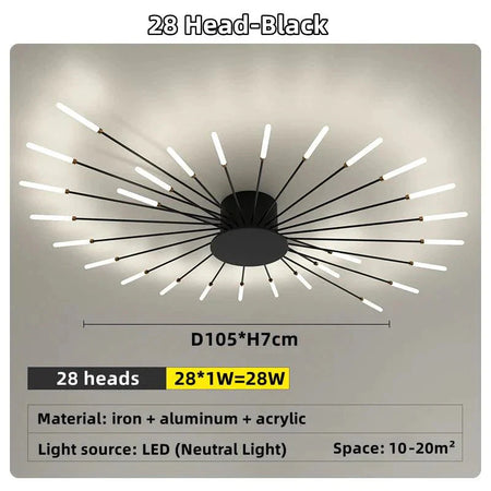 Plafonnier Design Luminaire Étoile Radiante IL583927-ILLUMEEN.COM