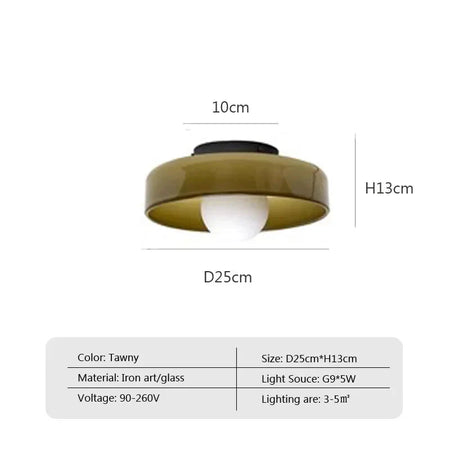 Plafonnier Design : Surface Montée en Pierre de Verre de Couleur Luminaire IL839472-ILLUMEEN.COM