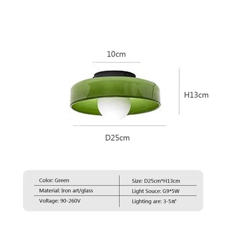 Plafonnier Design : Surface Montée en Pierre de Verre de Couleur Luminaire IL839472-ILLUMEEN.COM