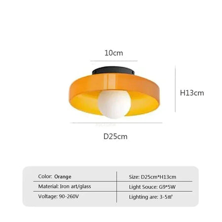 Plafonnier Design : Surface Montée en Pierre de Verre de Couleur Luminaire IL839472-ILLUMEEN.COM