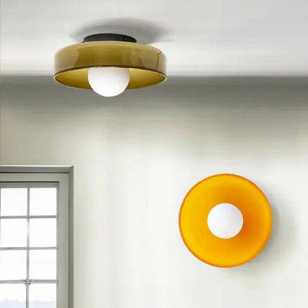 Plafonnier Design : Surface Montée en Pierre de Verre de Couleur Luminaire IL839472-ILLUMEEN.COM