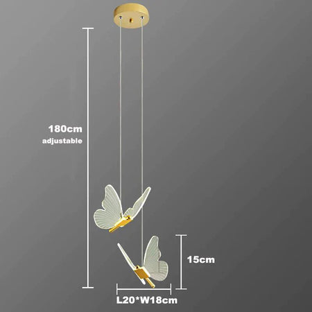 Suspendu Design : Suspension Lumineuse en Forme d'Oiseau avec Ailes en Verre-ILLUMEEN.COM