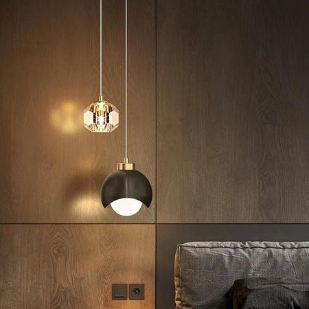 Suspension Luminaire Élégante en Cristal Doré IL482639-ILLUMEEN.COM