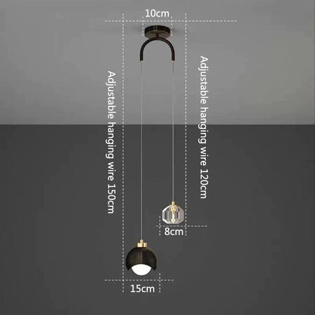 Suspension Luminaire Élégante en Cristal Doré IL482639-ILLUMEEN.COM